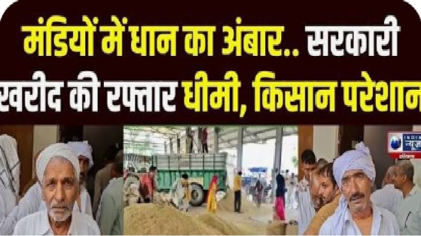 पंजाब-हरियाणा की मंडियों में धान का अम्बार- उठाव की गति धीमी